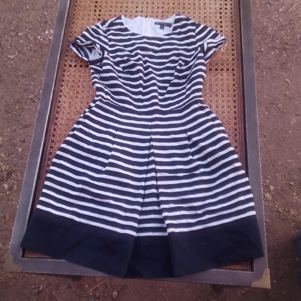 Brooks Brothers Black and White Striped Top